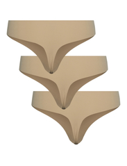 Pieces - PCNAMEE THONG 3-PACK NOOS - seamless trusser - nude - 1