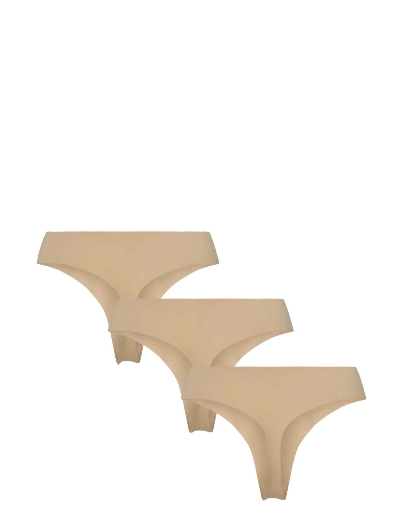Pieces - PCNAMEE THONG 3-PACK NOOS - seamless trusser - nude - 2