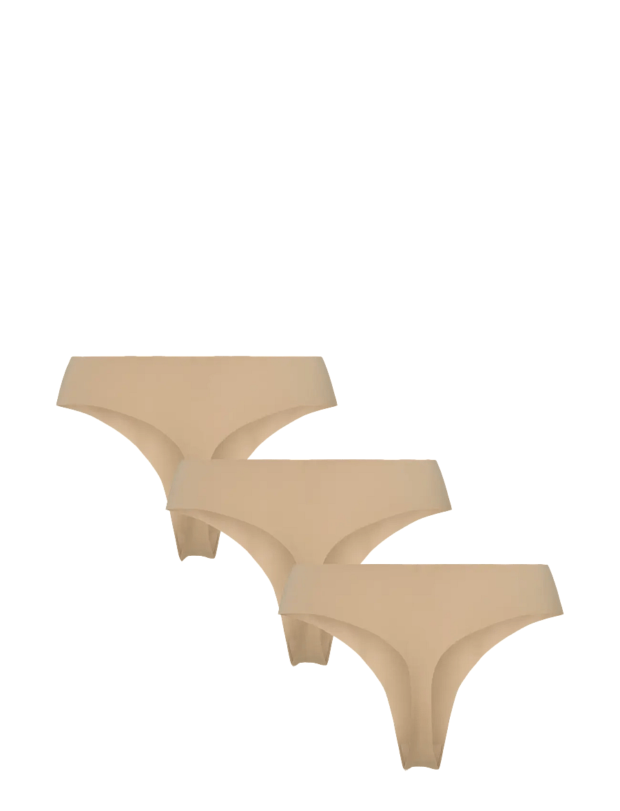 Pieces - PCNAMEE THONG 3-PACK NOOS - seamless trusser - nude - 2