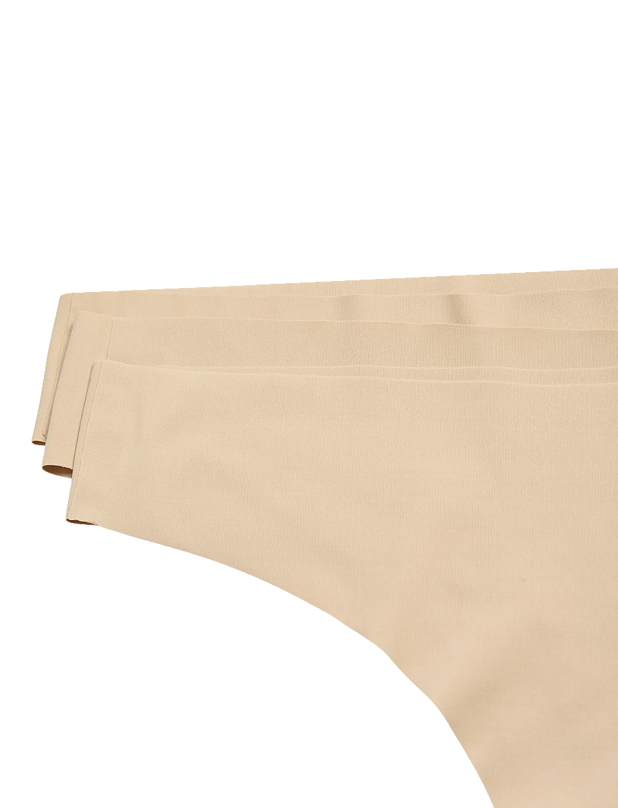 Pieces - PCNAMEE THONG 3-PACK NOOS - seamless trusser - nude - 3