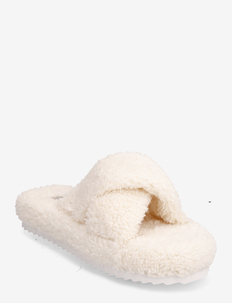 PCSABRINA FLUFFY CROSS SLIPPERS, Pieces