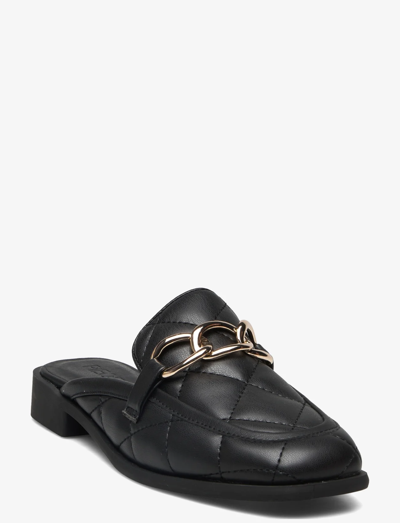 Pieces - PCSINNER CHAIN LOAFER - plakanās mules tipa kurpes - black - 0