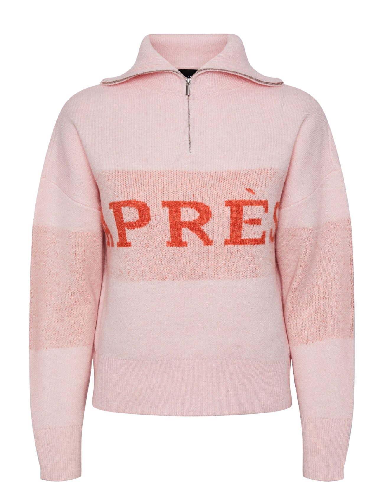 Pieces PCJORDAN LS HALF ZIP KNIT BC - Riided - ROSE SHADOW / pink/rose