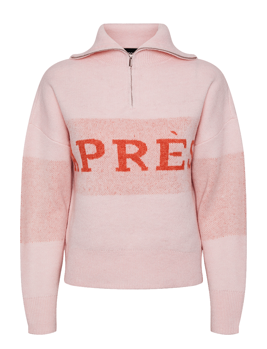 Pieces - PCJORDAN LS HALF ZIP KNIT BC - rose shadow - 1