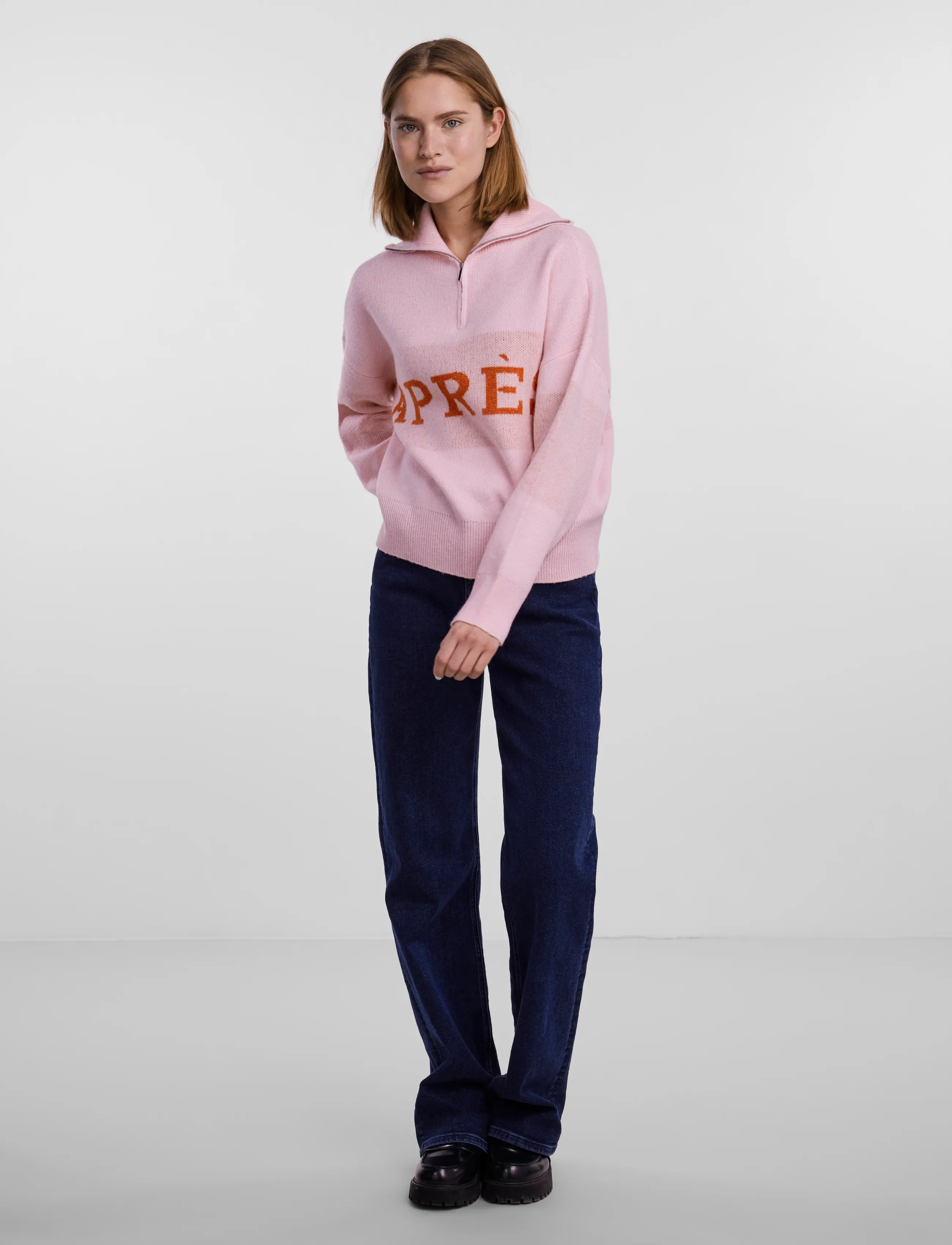 Pieces - PCJORDAN LS HALF ZIP KNIT BC - rose shadow - 4