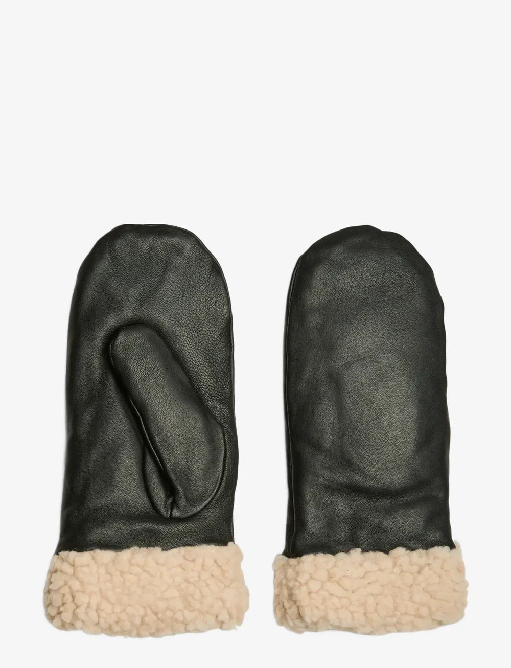 Pieces - PCJAY LEATHER MITTENS FP - luffer - black - 1