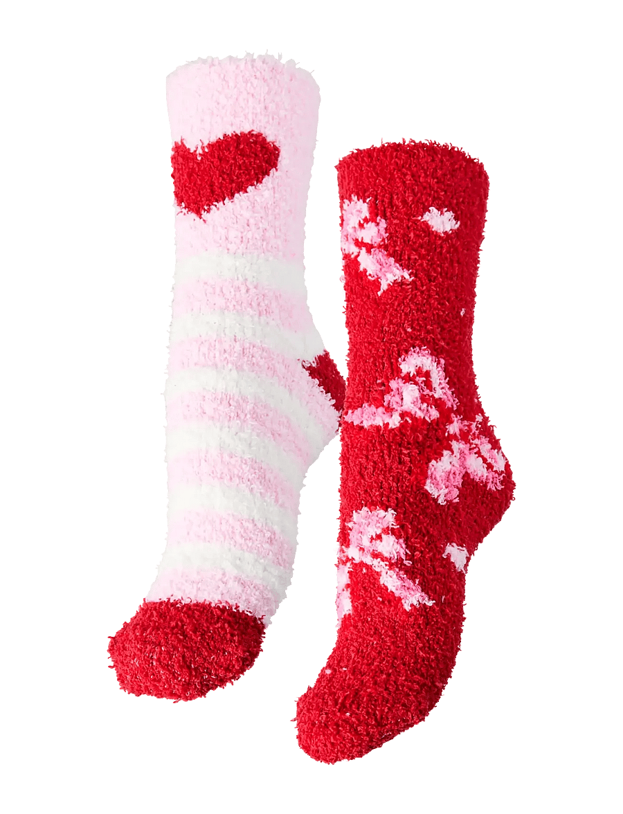 Pieces - PCJOY FLUFFY SOCKS 2-PACK BC MXM - almindelige strømper - pompeian red - 0