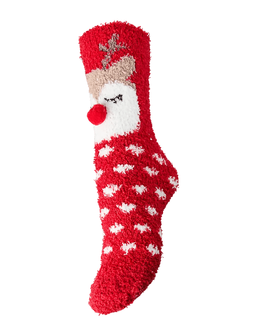 Pieces - PCJOY FLUFFY SOCKS BOX MXM - almindelige strømper - pompeian red - 0