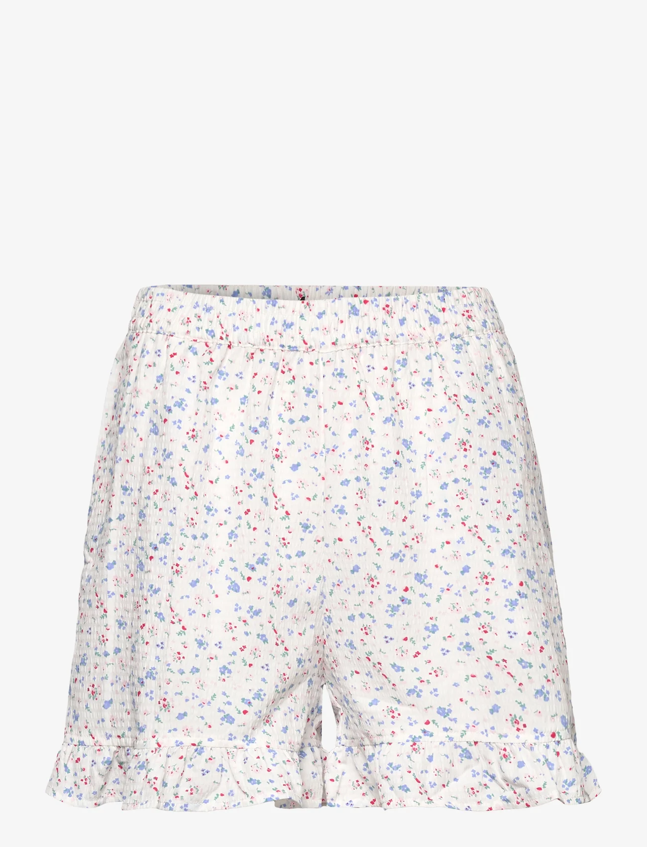 Pieces - PCMILLE HW FRILL SHORTS - madalaimad hinnad - bright white - 0
