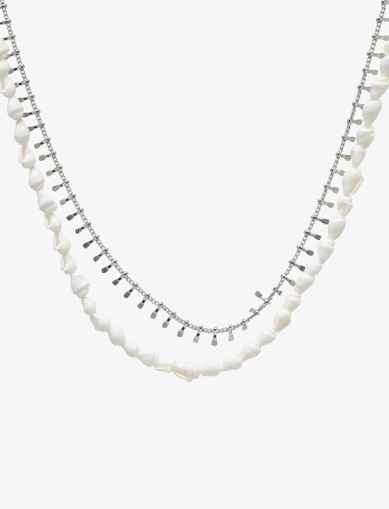 Pieces - PCJILL J COMBI NECKLACE D2D - pearl necklaces - silver colour - 0