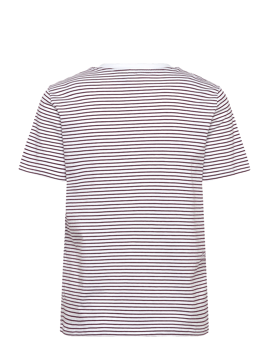 Pieces - PCRIA SS TEE STRIPES JRS NOOS BC - t-shirts - bright white - 1