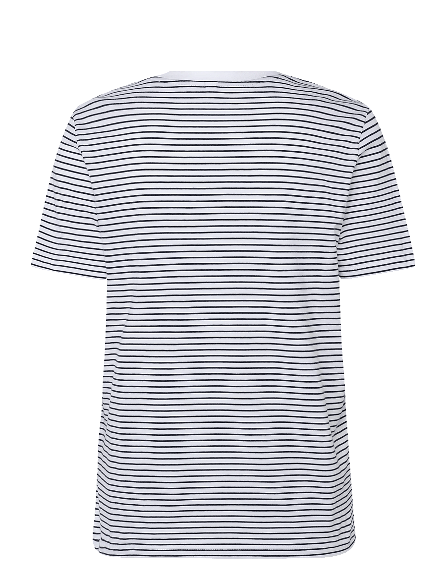 Pieces - PCRIA SS TEE STRIPES JRS NOOS BC - t-shirts - bright white - 1