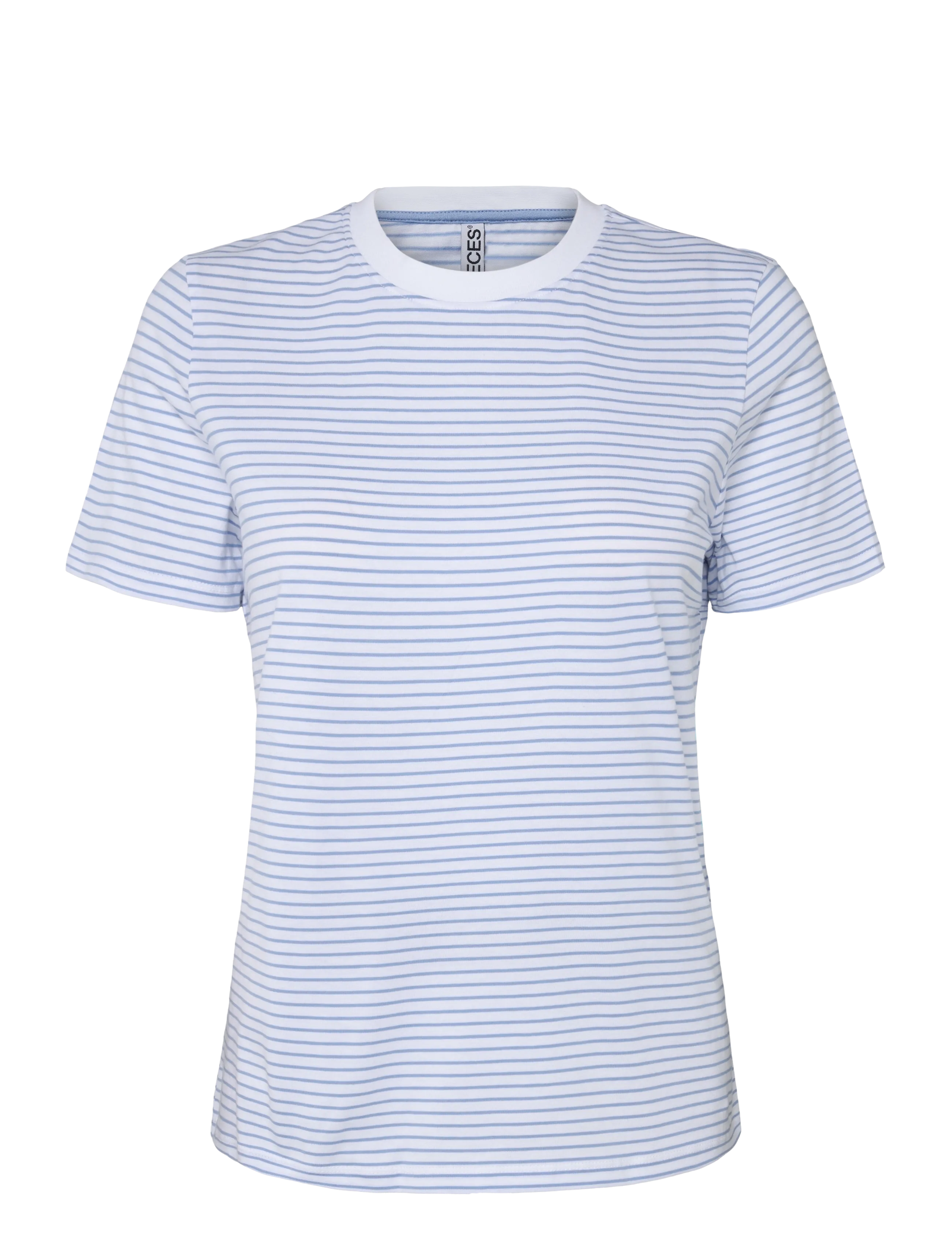 Pieces PCRIA SS TEE STRIPES JRS NOOS BC - T-shirts & Toppe - BRIGHT WHITE / white