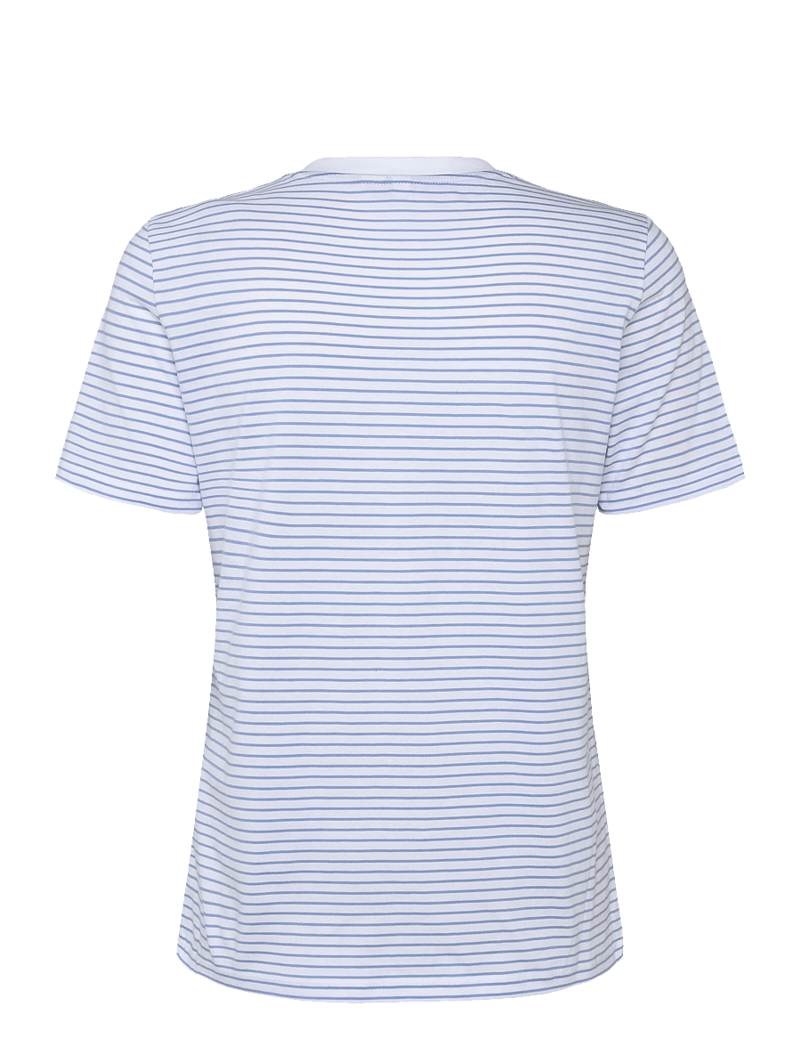 Pieces - PCRIA SS TEE STRIPES JRS NOOS BC - t-shirts - bright white - 1