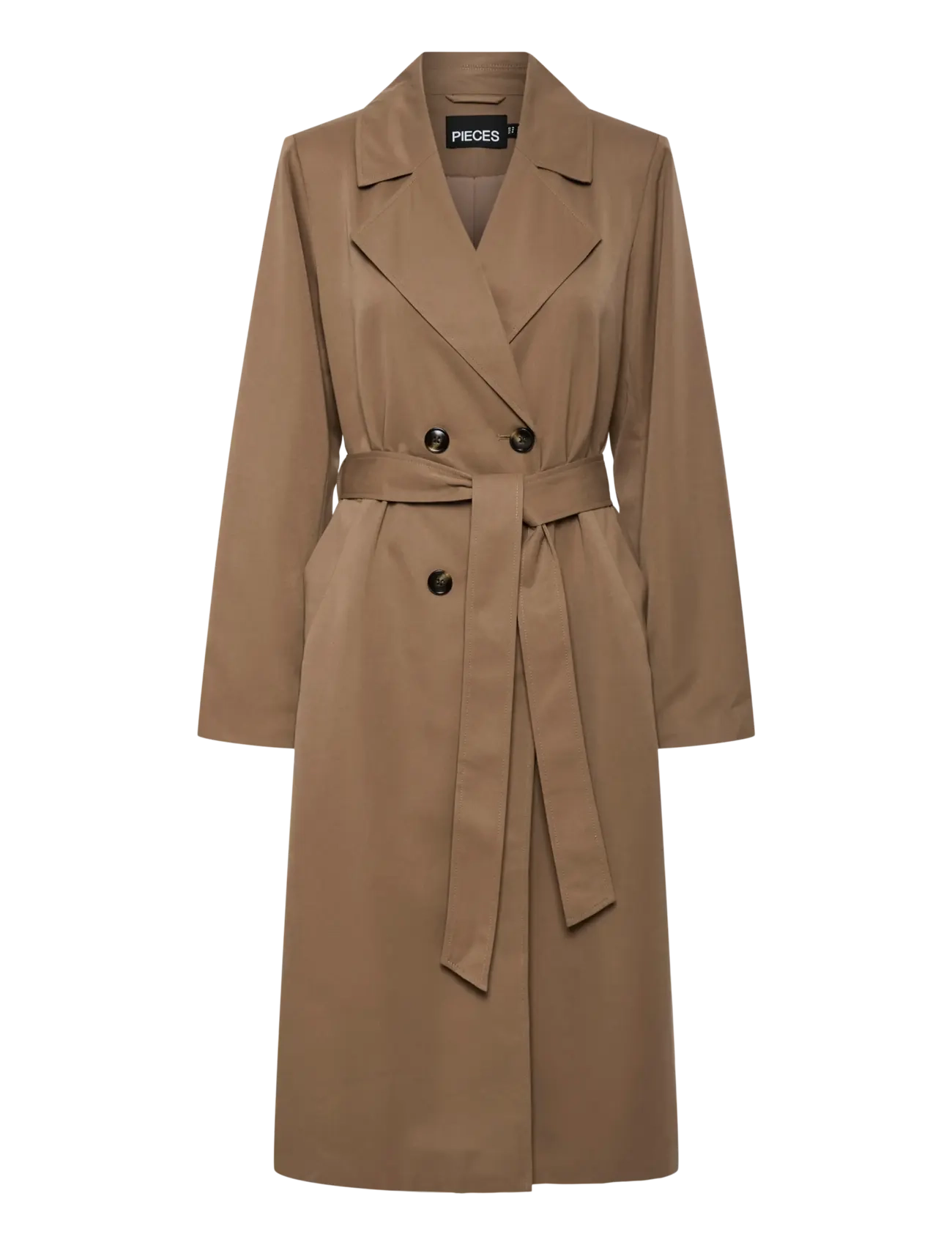 PIECES Pcscarlett Ls Trenchcoat Noos Bc Braun - S - Damen