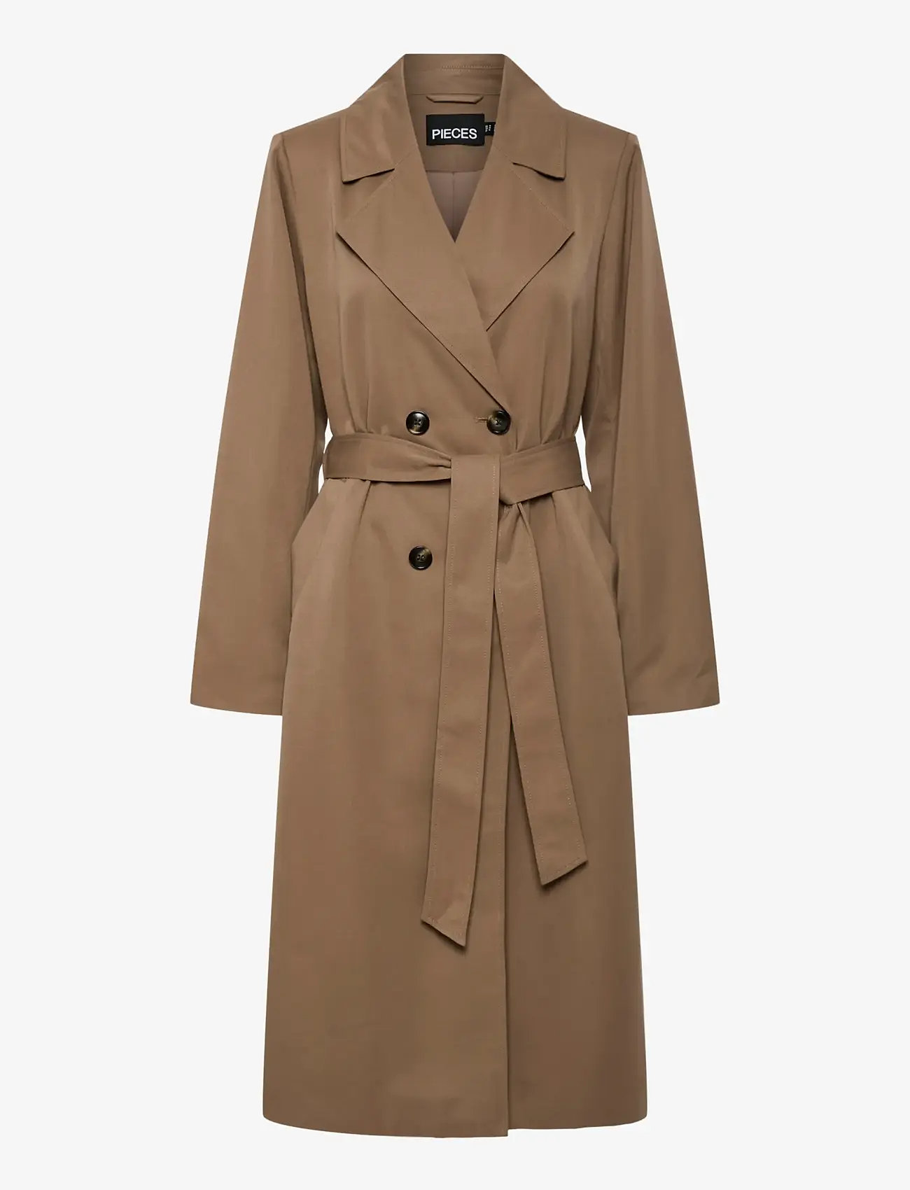 Pieces - PCSCARLETT LS TRENCHCOAT NOOS BC - trenchcoats - brown lentil - 1