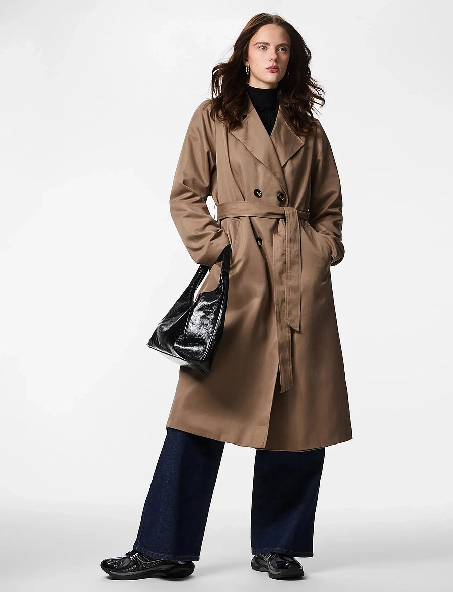 Pieces - PCSCARLETT LS TRENCHCOAT NOOS BC - trenchs - brown lentil - 0