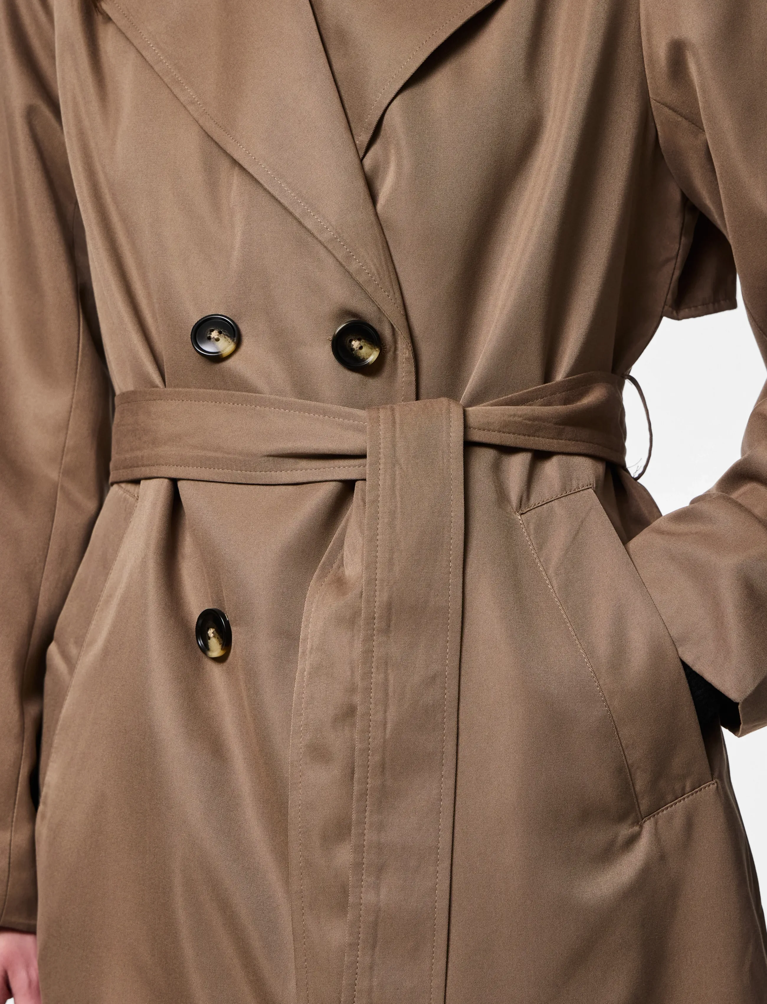 Pieces - PCSCARLETT LS TRENCHCOAT NOOS BC - trenchcoats - brown lentil - 5