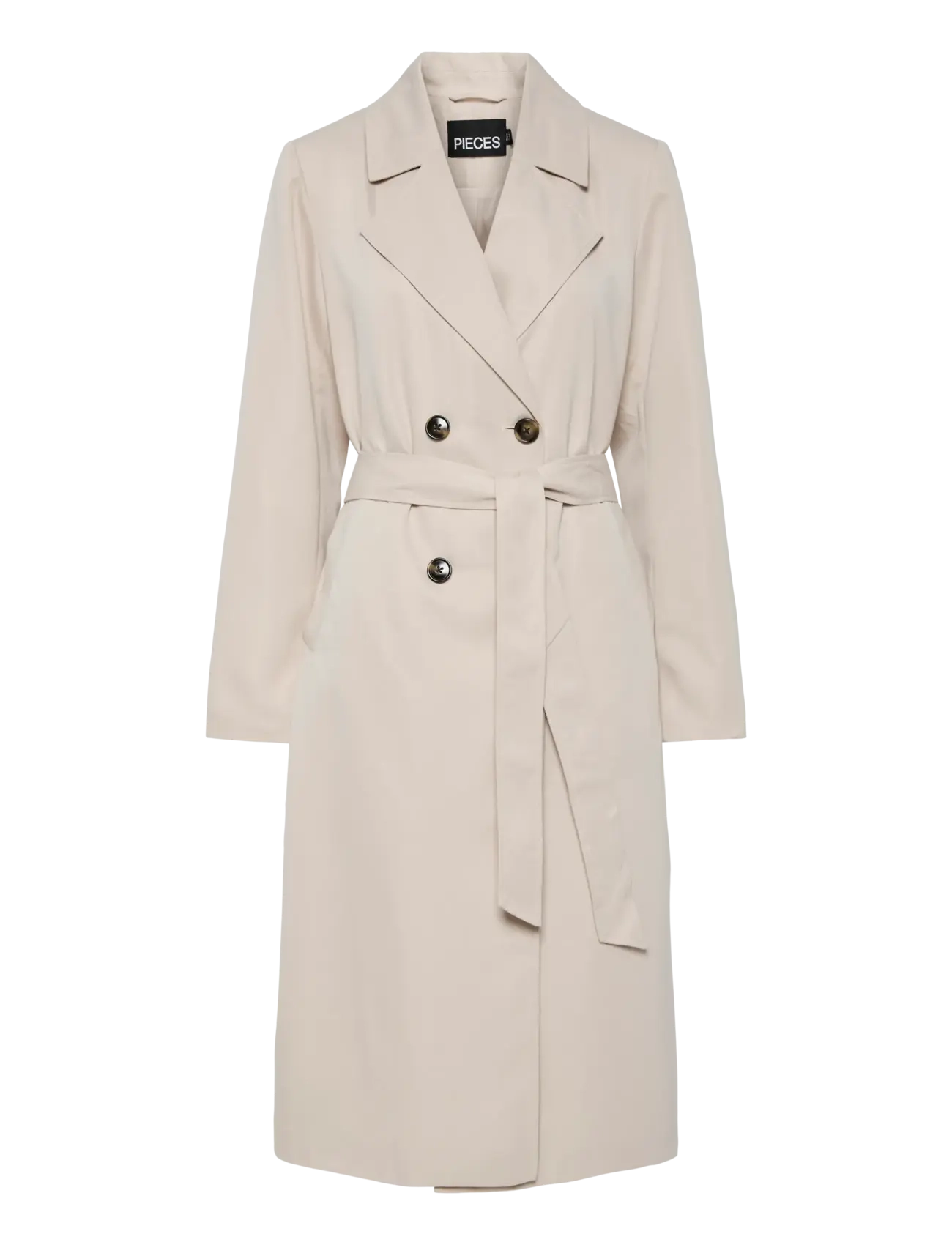 PIECES Pcscarlett Ls Trenchcoat Noos Bc Beige - S - Damen