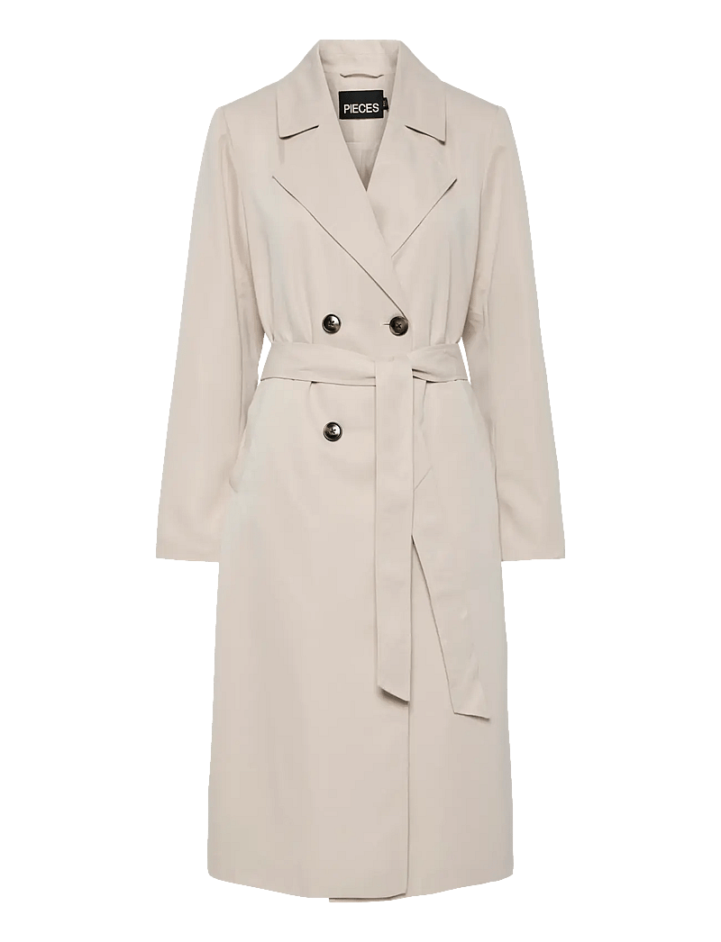 Pieces - PCSCARLETT LS TRENCHCOAT NOOS BC - trenchs - silver gray - 1
