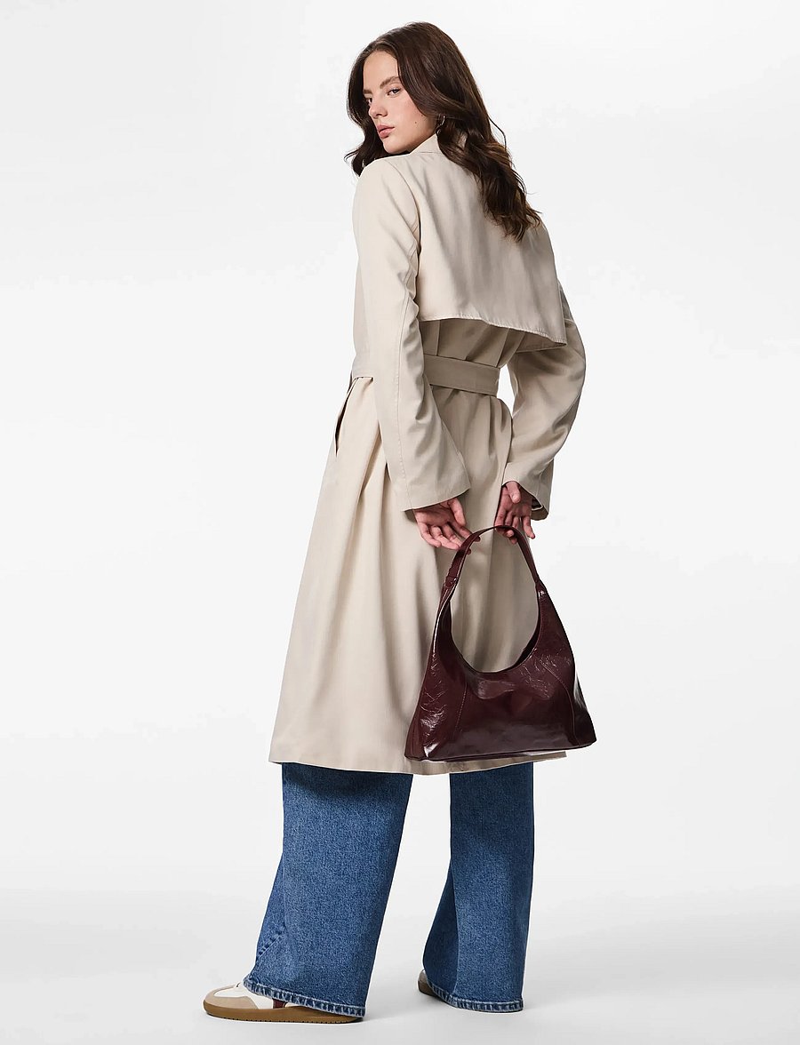 Pieces - PCSCARLETT LS TRENCHCOAT NOOS BC - trenchcoats - silver gray - 3