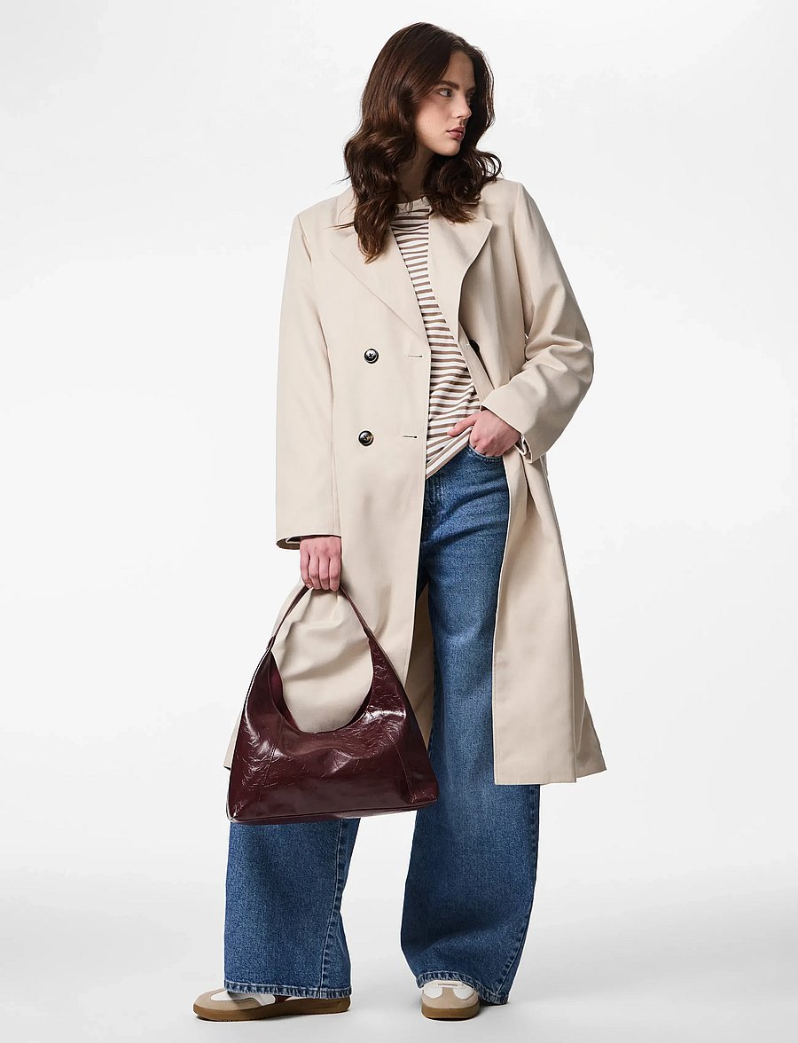Pieces - PCSCARLETT LS TRENCHCOAT NOOS BC - trenchcoats - silver gray - 4
