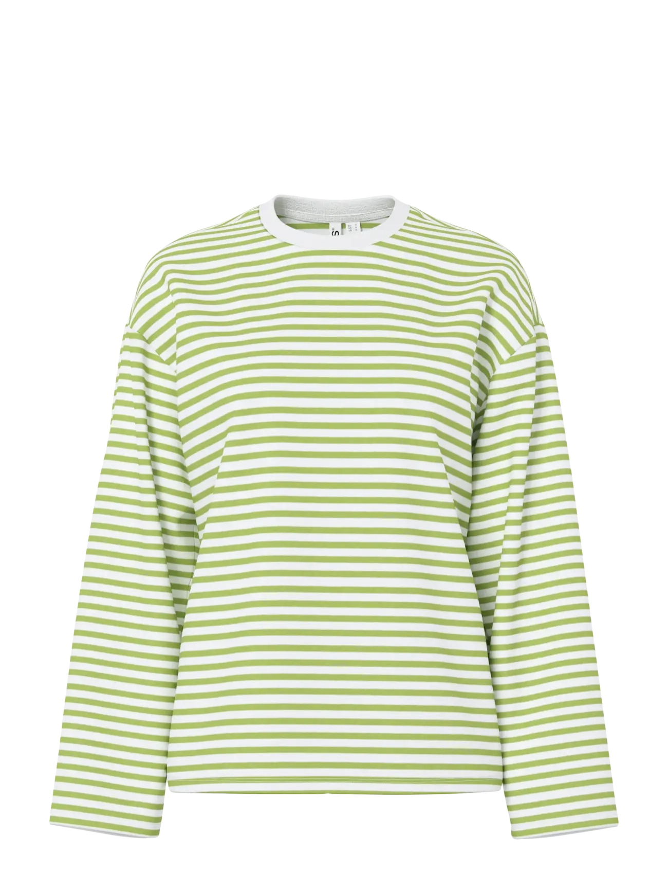 Pieces PCSADIE LS TOP JRS NOOS - Kleidung - BRIGHT WHITE / green