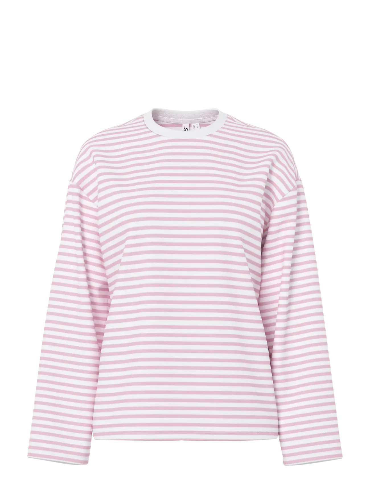 Pieces PCSADIE LS TOP JRS NOOS BC - Clothing - BRIGHT WHITE / pink/rose