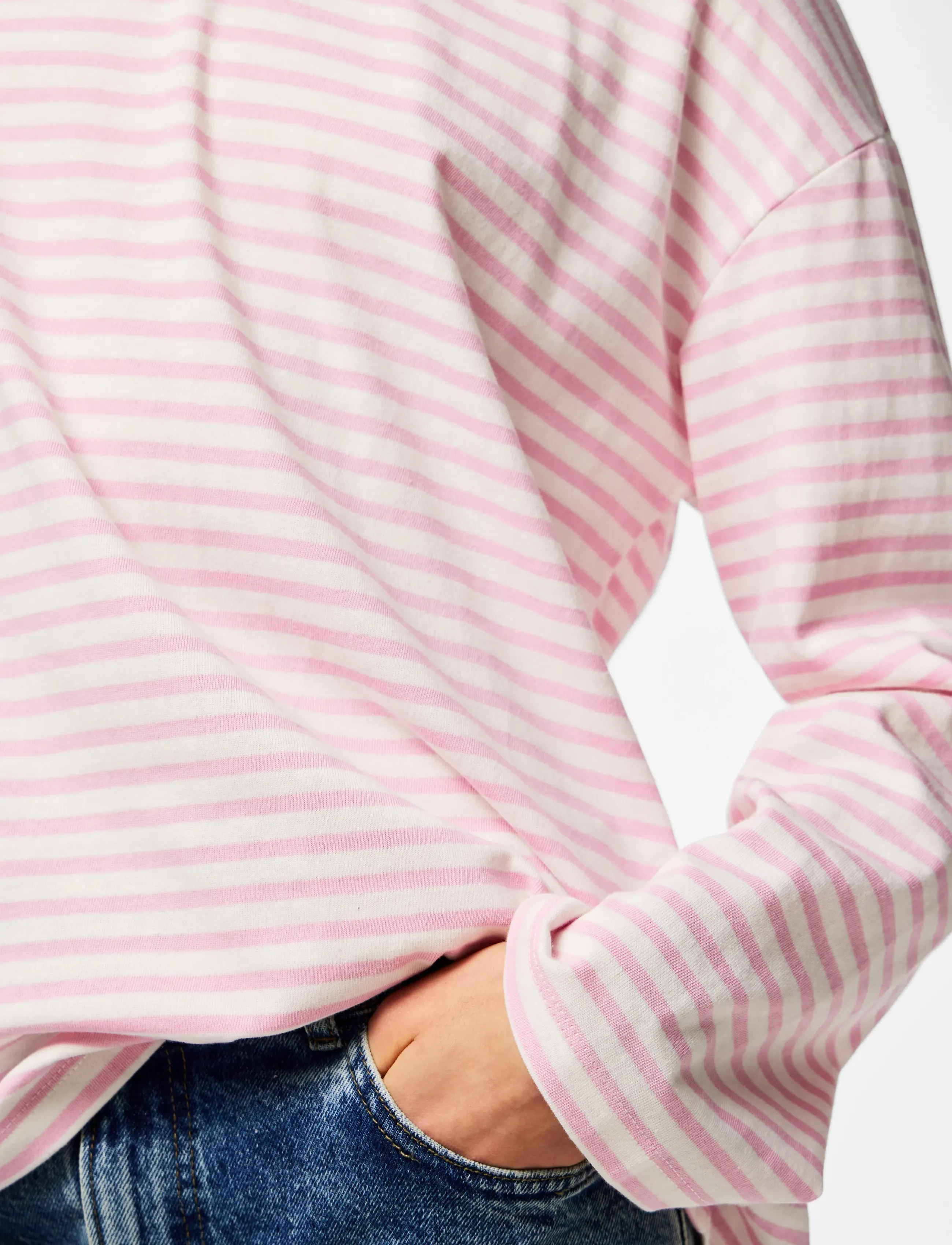 Pieces - PCSADIE LS TOP JRS NOOS BC - long-sleeved tops - bright white - 5