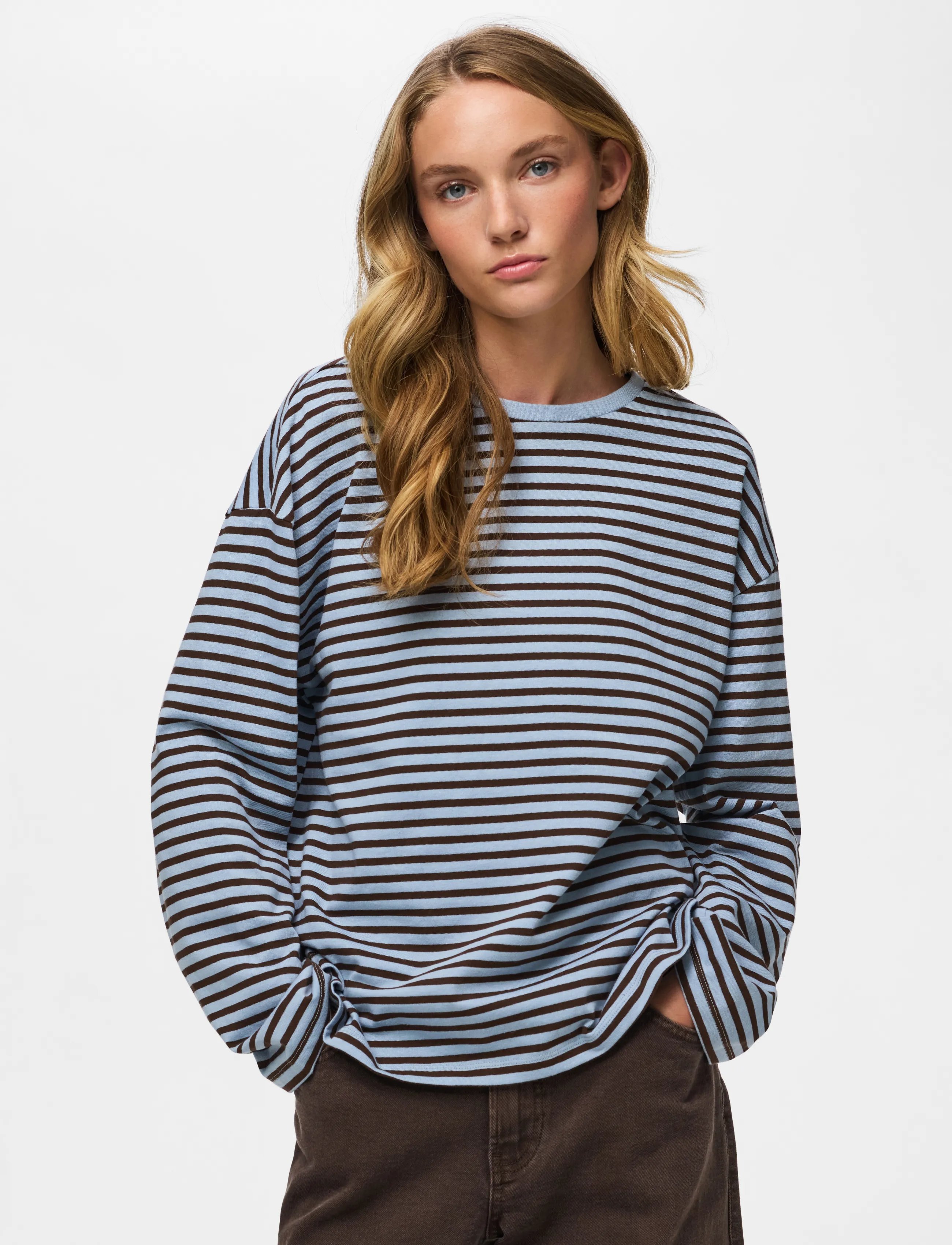 Pieces PCSADIE LS TOP JRS NOOS - Long-sleeved tops - CASHMERE BLUE / blue