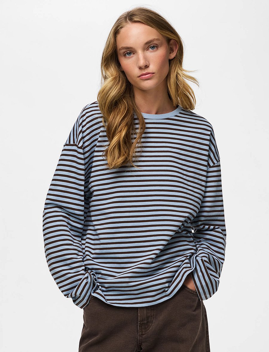 Pieces - PCSADIE LS TOP JRS NOOS BC - langärmlige tops - cashmere blue - 0