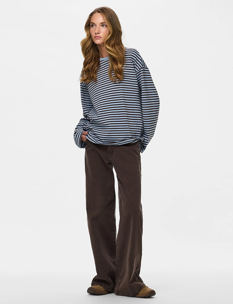 Pieces - PCSADIE LS TOP JRS NOOS BC - langärmlige tops - cashmere blue - 4