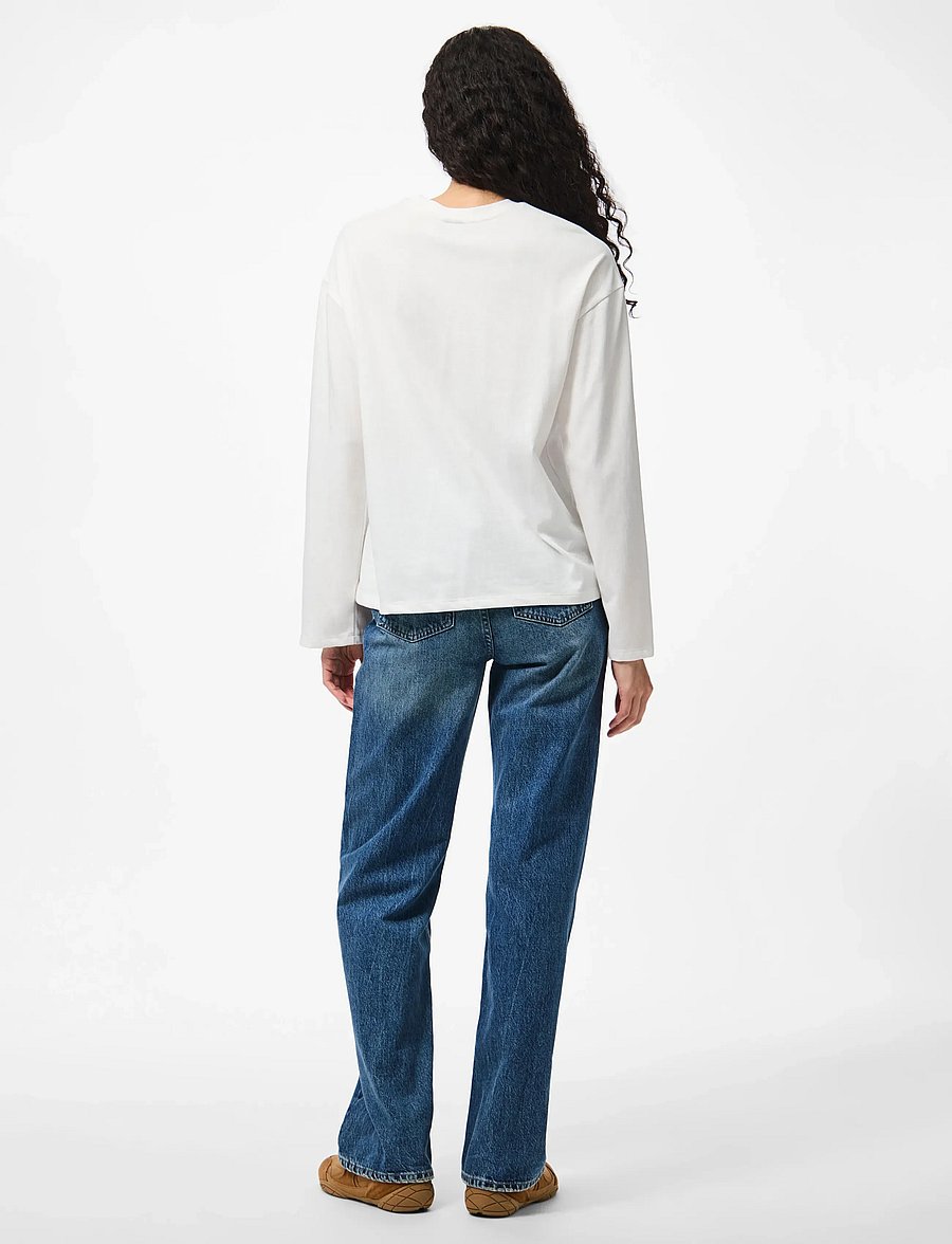 Pieces - PCSADIE LS TOP JRS NOOS BC - pikkade varrukatega topid - cloud dancer - 3