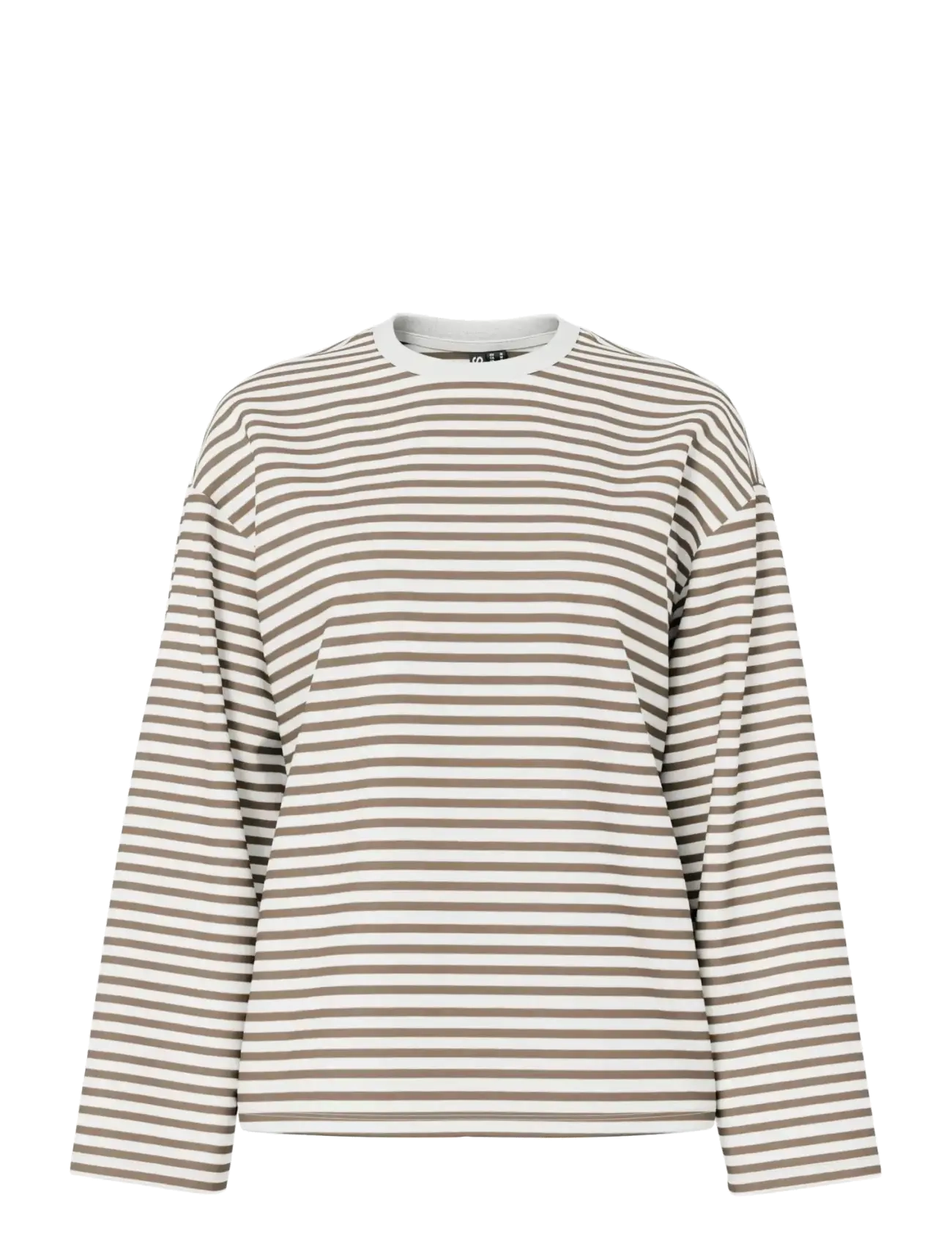 Pieces PCSADIE LS TOP JRS NOOS - Pieces - CLOUD DANCER / brown