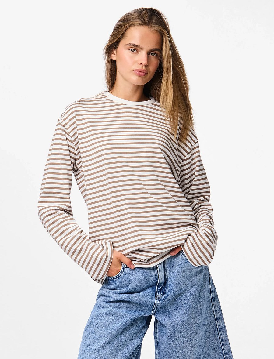 Pieces - PCSADIE LS TOP JRS NOOS BC - t-shirts met lange mouwen - cloud dancer - 0