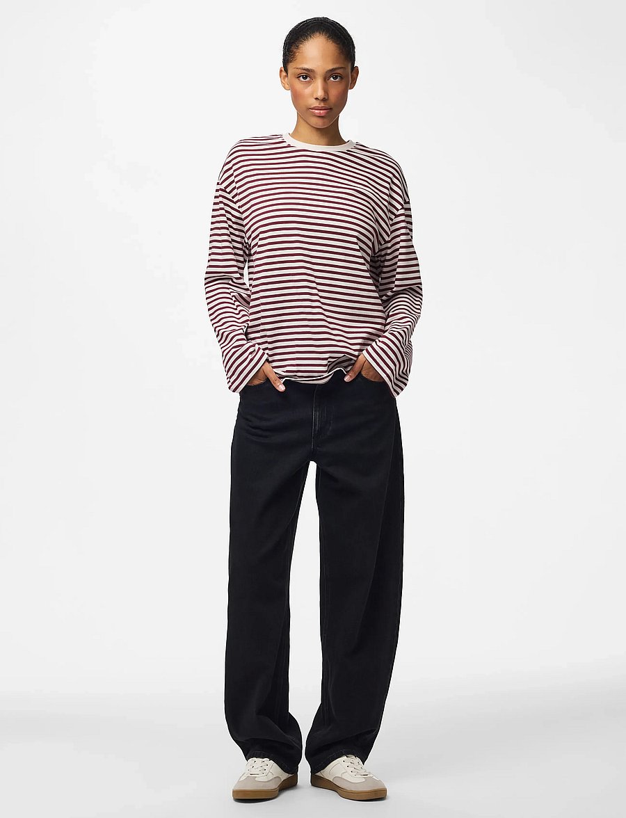 Pieces - PCSADIE LS TOP JRS NOOS BC - pikkade varrukatega topid - cloud dancer - 4