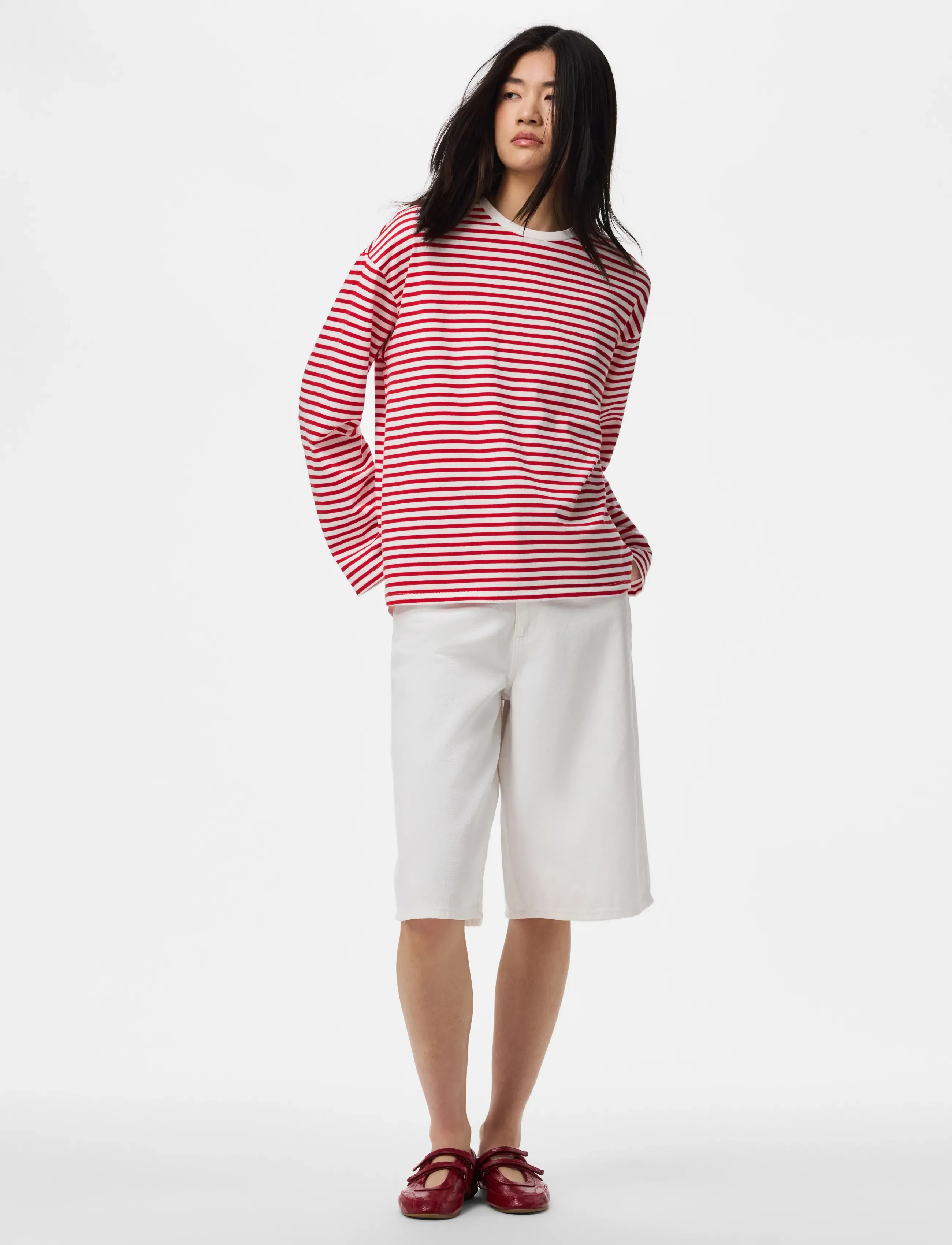 Pieces - PCSADIE LS TOP JRS NOOS BC - long-sleeved tops - cloud dancer - 4