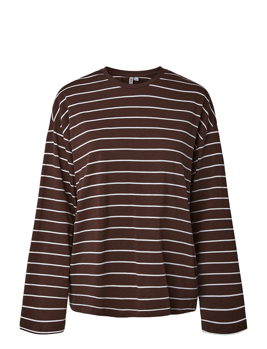 Pieces - PCSADIE LS TOP JRS NOOS BC - langärmlige tops - hot fudge - 1