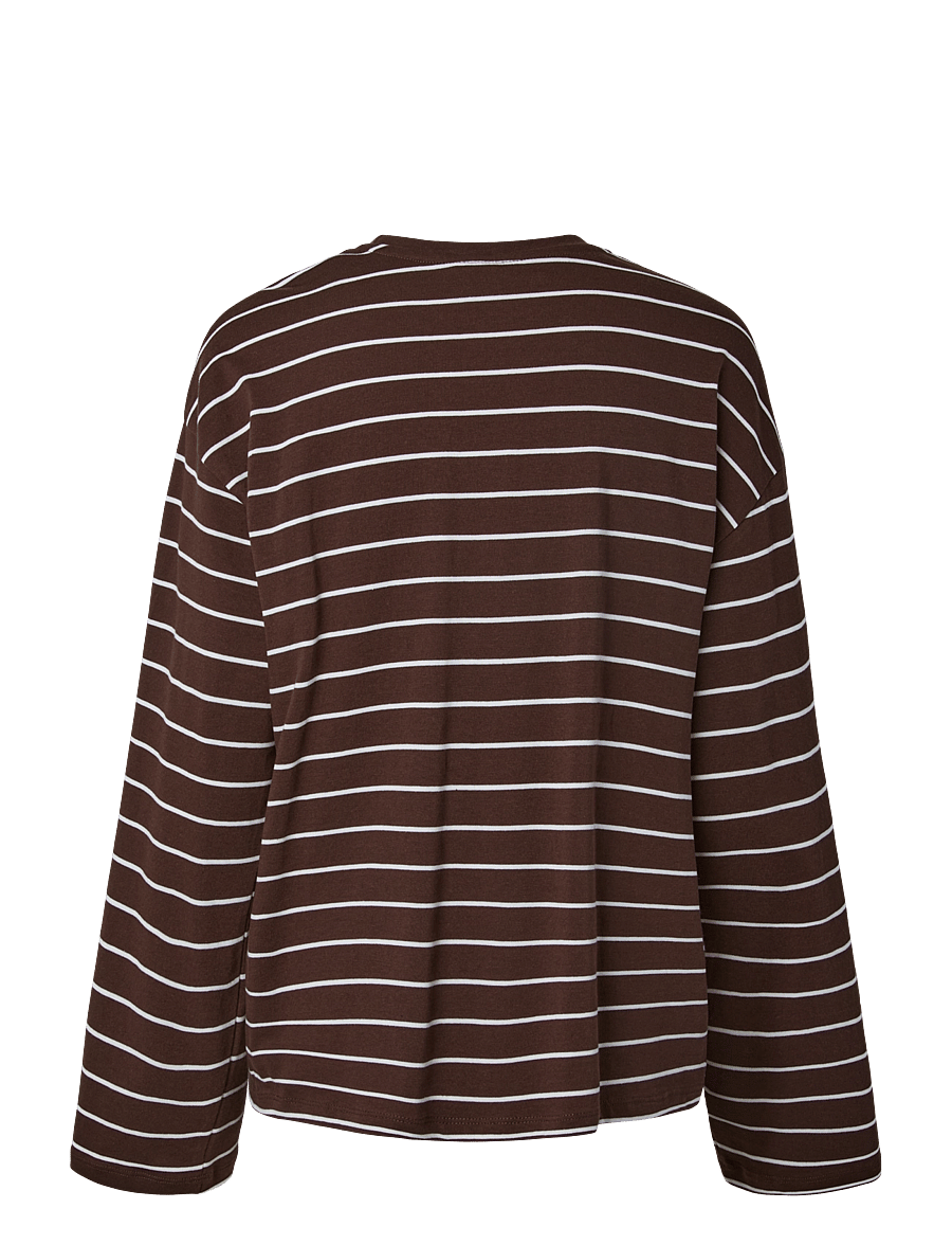 Pieces - PCSADIE LS TOP JRS NOOS BC - langärmlige tops - hot fudge - 2