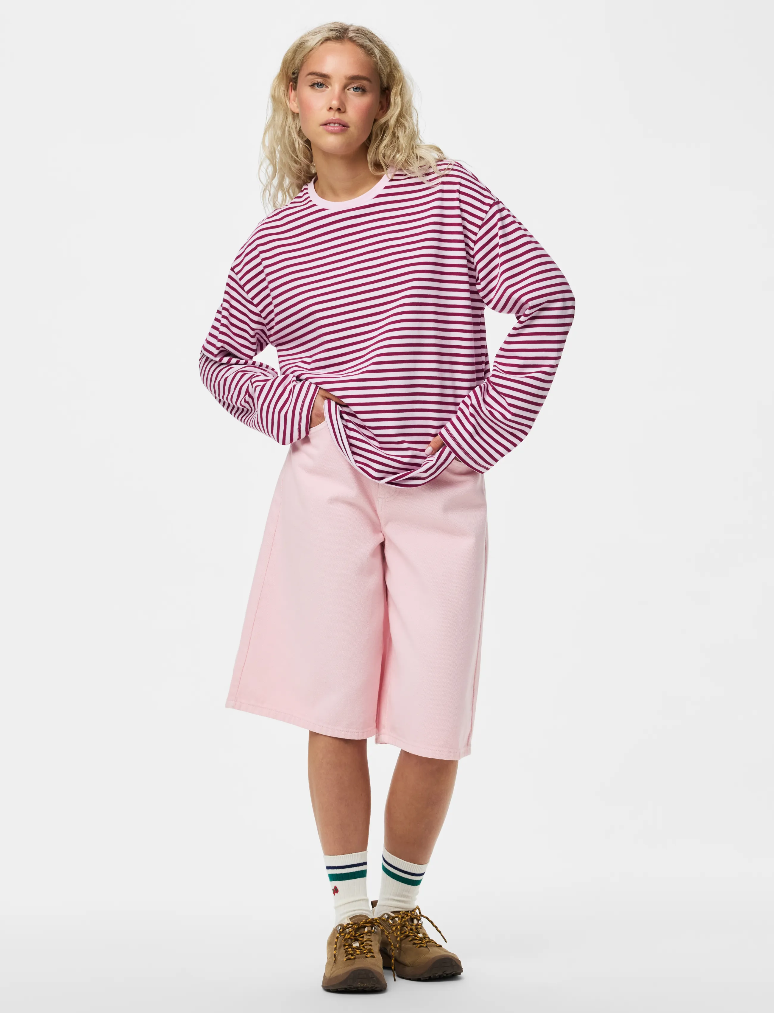 Pieces - PCSADIE LS TOP JRS NOOS BC - långärmade toppar - roseate spoonbill - 5