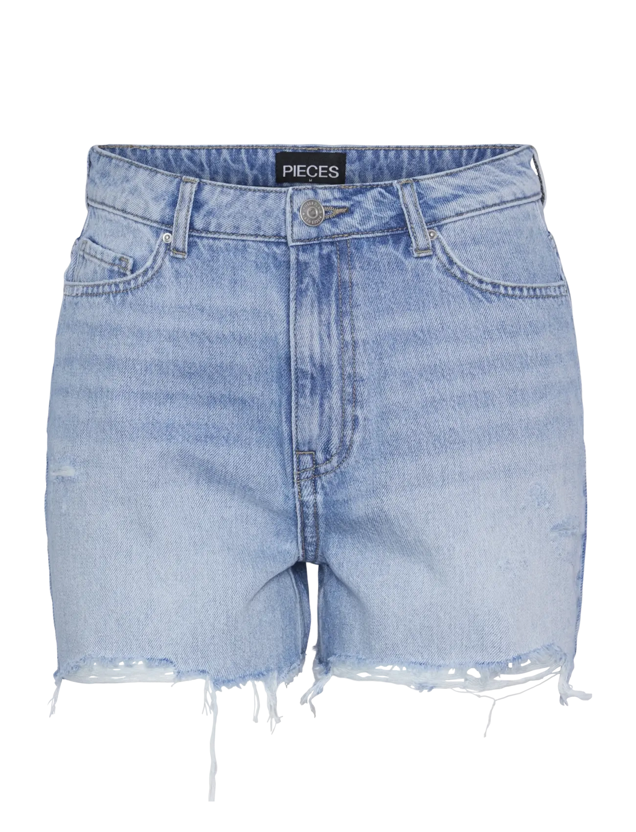 PIECES Pcsummer Hw Dest Lb Shorts Noos Blau - S - Damen
