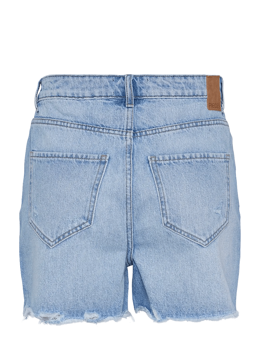 Pieces - PCSUMMER HW DEST LB SHORTS NOOS - lühikesed teksapüksid - light blue denim - 2