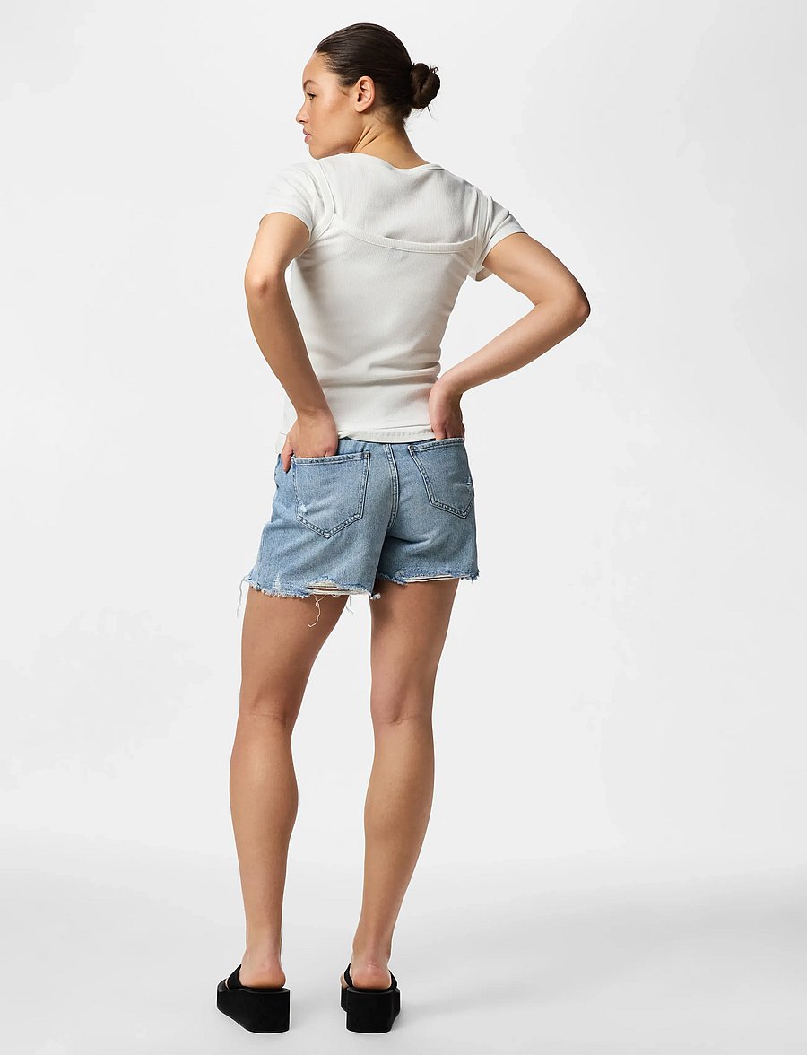 Pieces - PCSUMMER HW DEST LB SHORTS NOOS - lühikesed teksapüksid - light blue denim - 3