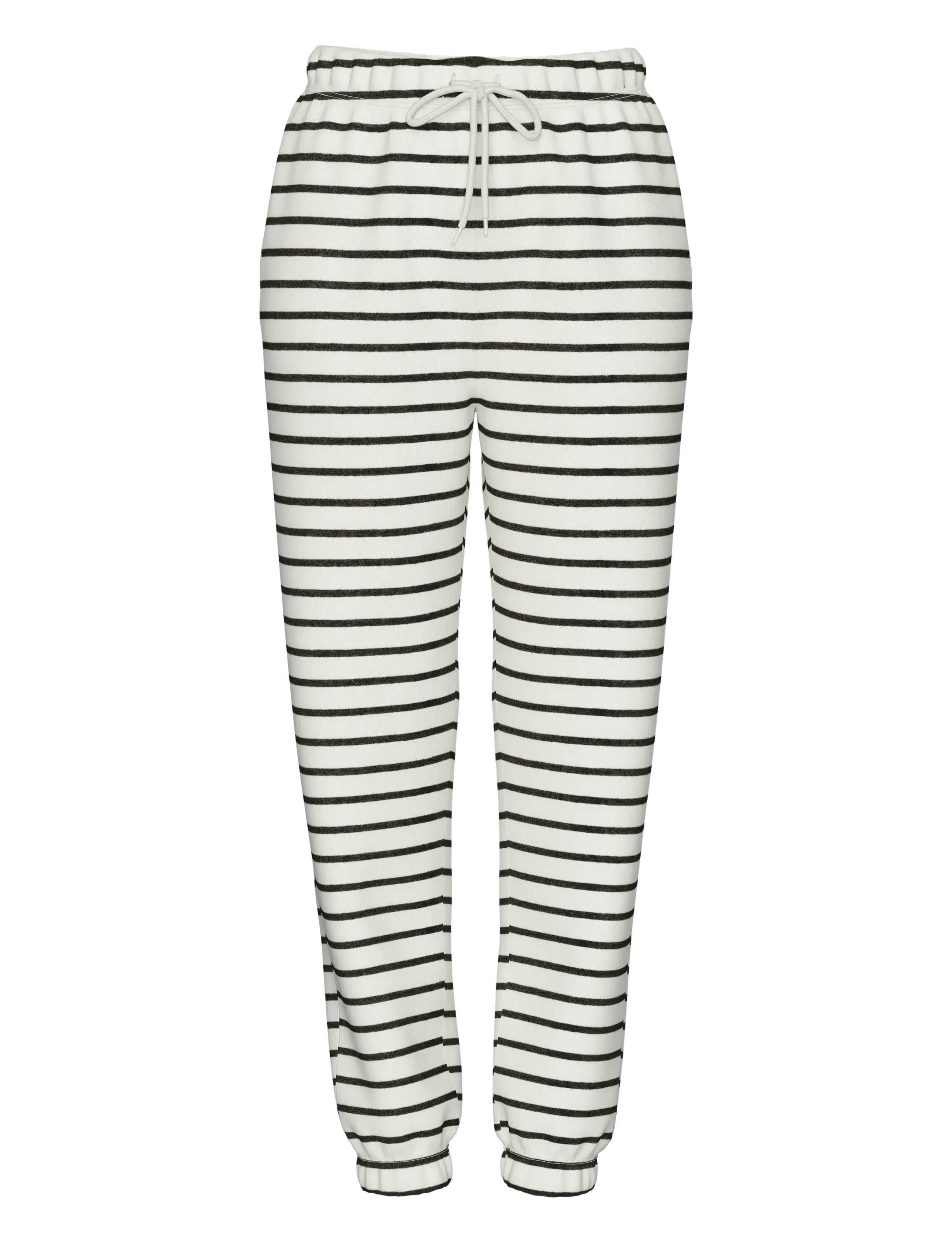 PIECES Pcchilli Hw Sweat Hosen Stripes Noos Bc Cream - S - Damen