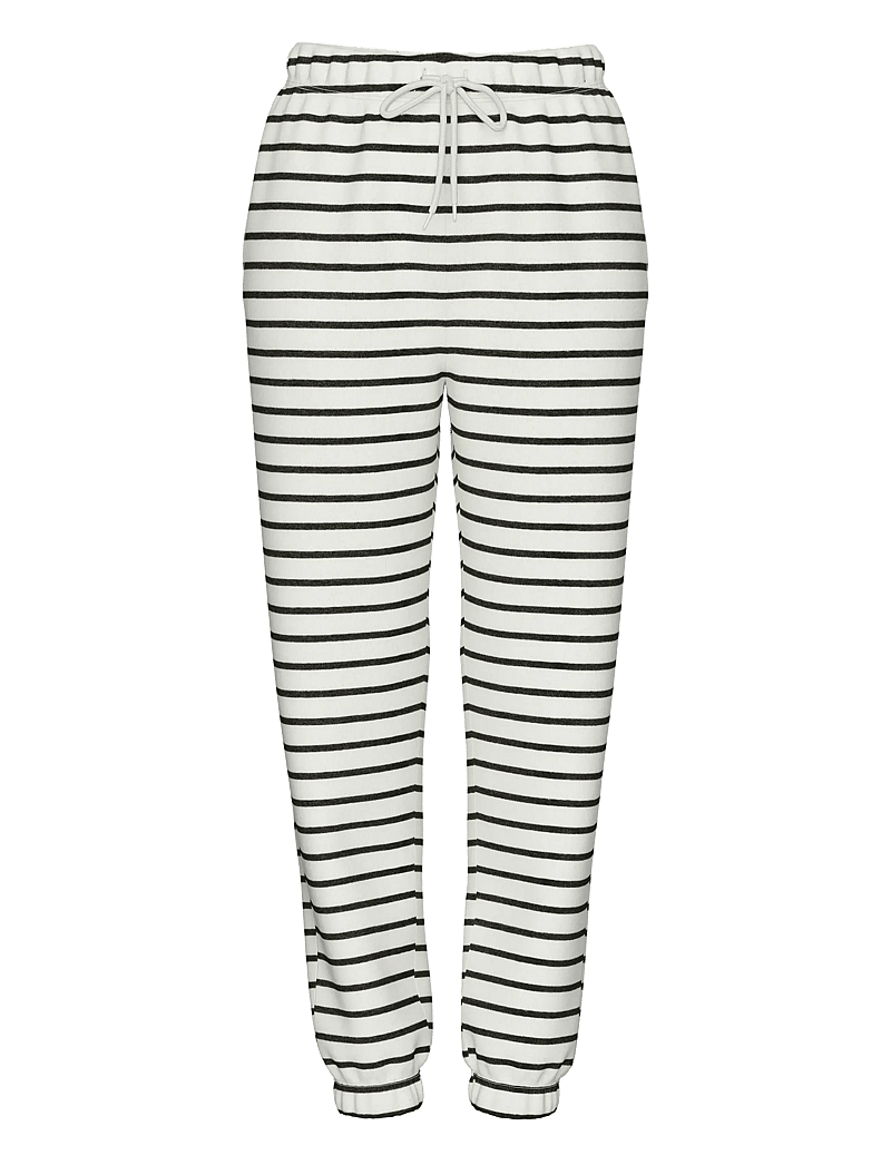 Pieces - PCCHILLI HW SWEAT PANTS STRIPES NOOS BC - jõulupidžaamad - cloud dancer - 1