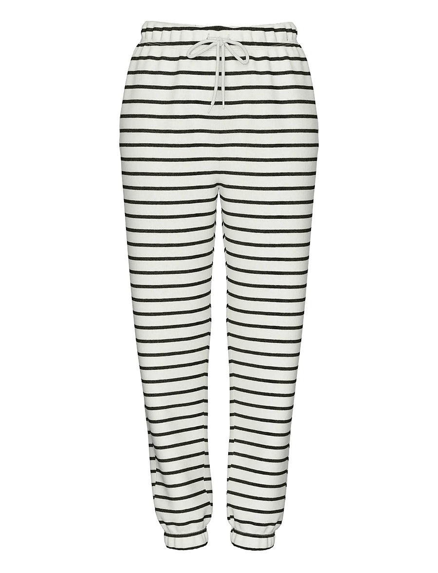 Pieces - PCCHILLI HW SWEAT PANTS STRIPES NOOS BC - pyjamahosen - cloud dancer - 1