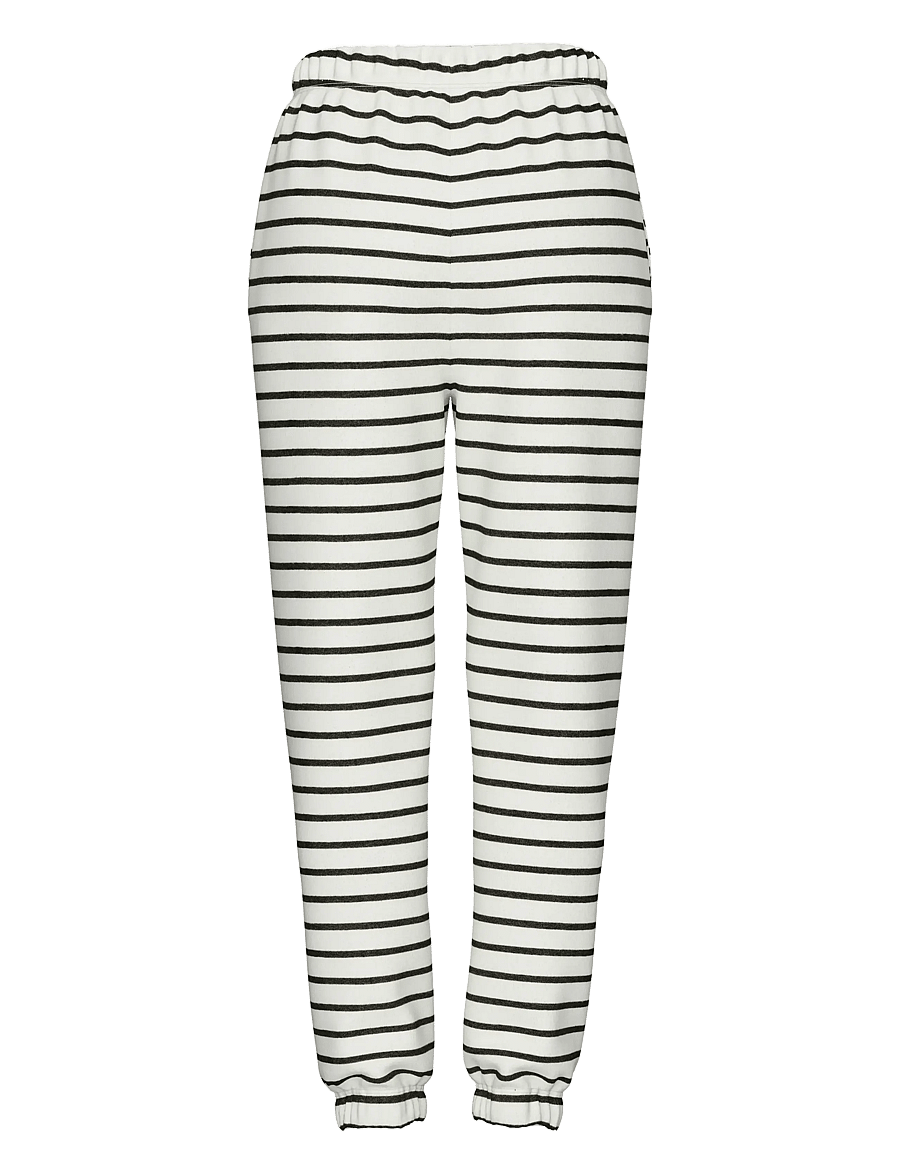 Pieces - PCCHILLI HW SWEAT PANTS STRIPES NOOS BC - pyjamahosen - cloud dancer - 2