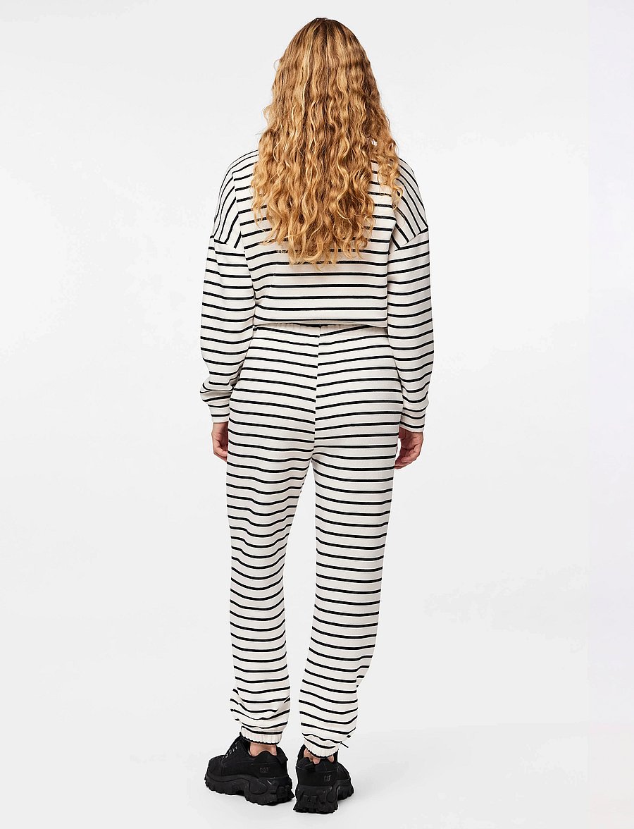 Pieces - PCCHILLI HW SWEAT PANTS STRIPES NOOS BC - pyjamahosen - cloud dancer - 3