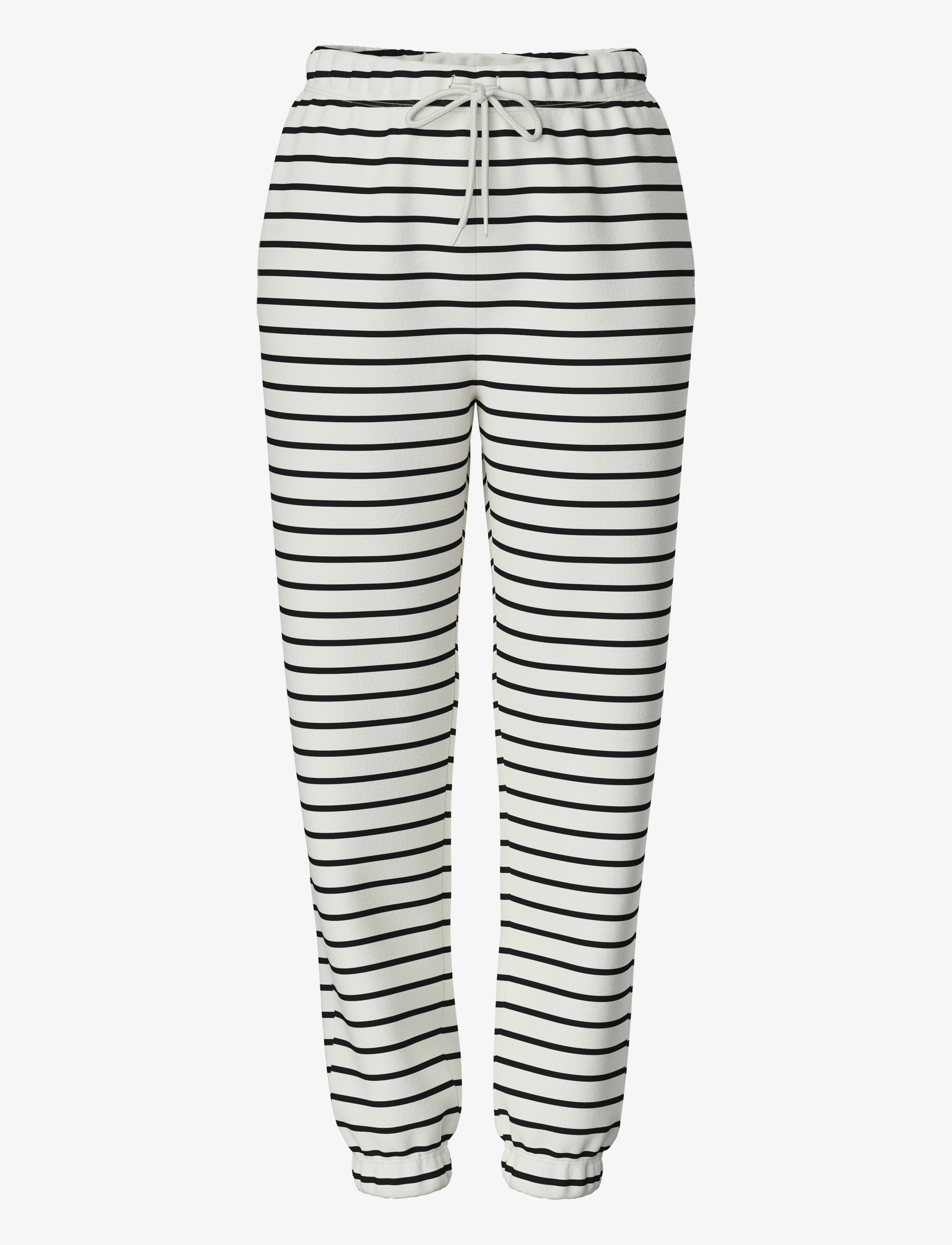 PIECES Pcchilli Hw Sweat Hosen Stripes Noos Bc Weiß - XS - Damen