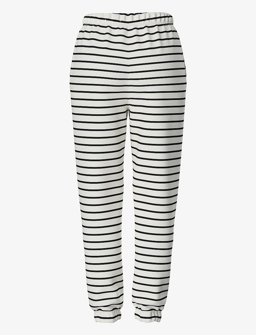 Pieces - PCCHILLI HW SWEAT PANTS STRIPES NOOS BC - vardagsstil - cloud dancer - 1